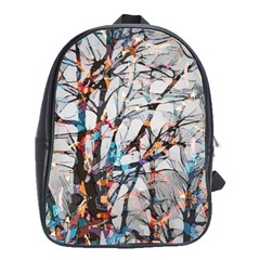 Forest Abstract Artwork Colorful School Bag (large) by Pakrebo