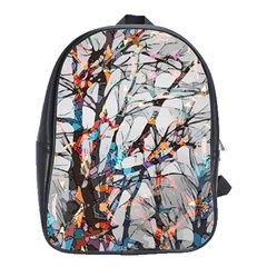 Forest Abstract Artwork Colorful School Bag (xl) by Pakrebo