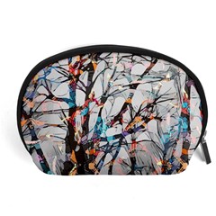 Forest Abstract Artwork Colorful Accessory Pouch (large) by Pakrebo