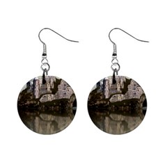 Sea Fortress Lake Reflection Sky Mini Button Earrings by Pakrebo