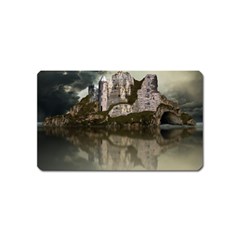 Sea Fortress Lake Reflection Sky Magnet (name Card) by Pakrebo