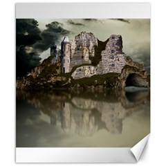 Sea Fortress Lake Reflection Sky Canvas 8  X 10  by Pakrebo