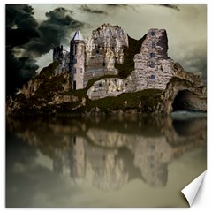 Sea Fortress Lake Reflection Sky Canvas 16  X 16  by Pakrebo