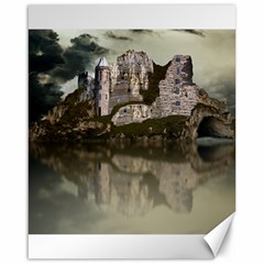 Sea Fortress Lake Reflection Sky Canvas 16  X 20  by Pakrebo