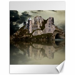 Sea Fortress Lake Reflection Sky Canvas 18  X 24  by Pakrebo