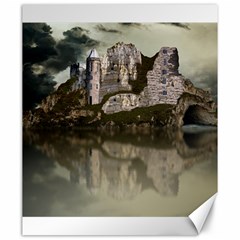 Sea Fortress Lake Reflection Sky Canvas 20  X 24  by Pakrebo