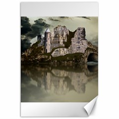 Sea Fortress Lake Reflection Sky Canvas 20  X 30  by Pakrebo