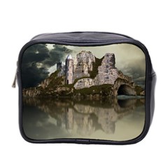 Sea Fortress Lake Reflection Sky Mini Toiletries Bag (two Sides) by Pakrebo