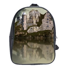 Sea Fortress Lake Reflection Sky School Bag (xl) by Pakrebo