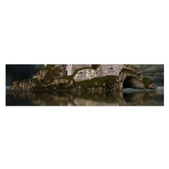 Sea Fortress Lake Reflection Sky Satin Scarf (oblong) by Pakrebo