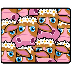 Pink Cows Double Sided Fleece Blanket (medium) 