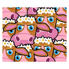 PINK COWS Double Sided Flano Blanket (Small) 