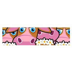 PINK COWS Satin Scarf (Oblong)