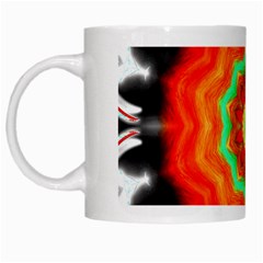 Abstract Kaleidoscope Colored White Mugs by Pakrebo