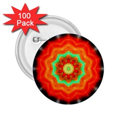 Abstract Kaleidoscope Colored 2 25  Buttons (100 Pack)  by Pakrebo