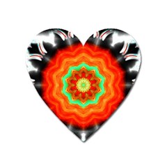 Abstract Kaleidoscope Colored Heart Magnet by Pakrebo