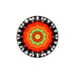 Abstract Kaleidoscope Colored Hat Clip Ball Marker Front