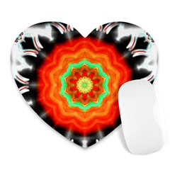 Abstract Kaleidoscope Colored Heart Mousepads by Pakrebo