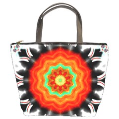 Abstract Kaleidoscope Colored Bucket Bag by Pakrebo