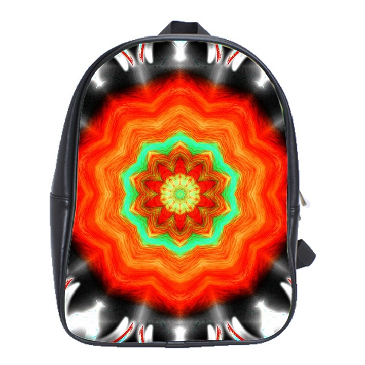 Abstract Kaleidoscope Colored School Bag (Large)