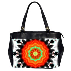 Abstract Kaleidoscope Colored Oversize Office Handbag (2 Sides) by Pakrebo