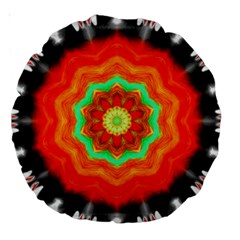 Abstract Kaleidoscope Colored Large 18  Premium Round Cushions by Pakrebo