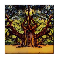 Tree Monster Maestro Landscape Tile Coasters by Pakrebo