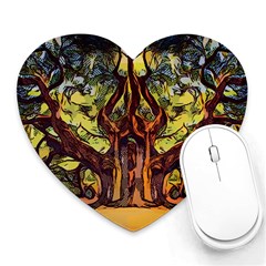 Tree Monster Maestro Landscape Heart Mousepads by Pakrebo