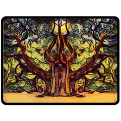 Tree Monster Maestro Landscape Fleece Blanket (large)  by Pakrebo