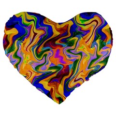 Ml-99 Large 19  Premium Heart Shape Cushions by ArtworkByPatrick