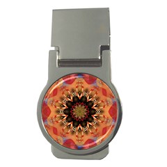 Abstract Kaleidoscope Design Money Clips (round)  by Pakrebo