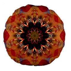 Abstract Kaleidoscope Design Large 18  Premium Round Cushions by Pakrebo