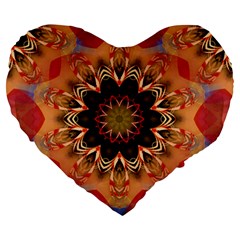 Abstract Kaleidoscope Design Large 19  Premium Heart Shape Cushions by Pakrebo