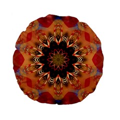 Abstract Kaleidoscope Design Standard 15  Premium Flano Round Cushions by Pakrebo