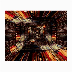 Library Tunnel Books Stacks Small Glasses Cloth by Pakrebo