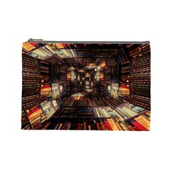 Library Tunnel Books Stacks Cosmetic Bag (large) by Pakrebo