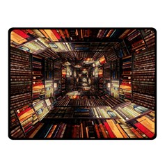 Library Tunnel Books Stacks Double Sided Fleece Blanket (small)  by Pakrebo