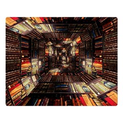 Library Tunnel Books Stacks Double Sided Flano Blanket (large)  by Pakrebo