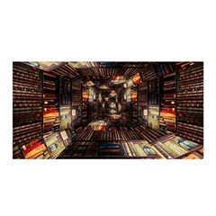 Library Tunnel Books Stacks Satin Wrap by Pakrebo