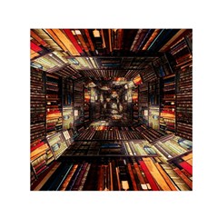 Library Tunnel Books Stacks Small Satin Scarf (square) by Pakrebo