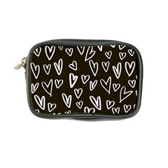 White Hearts - Black Background Coin Purse by alllovelyideas