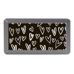 White Hearts - Black Background Memory Card Reader (mini) by alllovelyideas