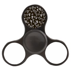 White Hearts - Black Background Finger Spinner by alllovelyideas