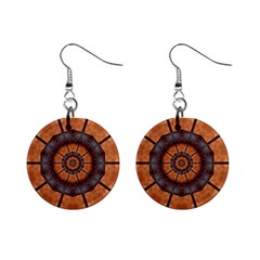 Abstract Kaleidoscope Texture Mini Button Earrings by Pakrebo