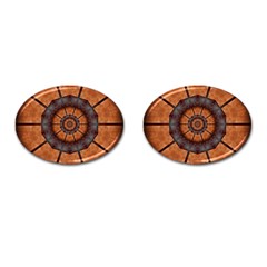 Abstract Kaleidoscope Texture Cufflinks (oval)