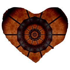 Abstract Kaleidoscope Texture Large 19  Premium Heart Shape Cushions by Pakrebo