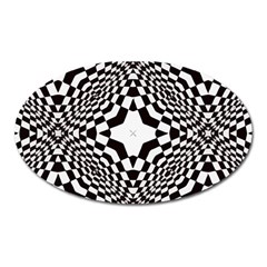 Tile Repeating Pattern Texture Oval Magnet