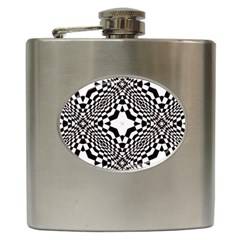 Tile Repeating Pattern Texture Hip Flask (6 Oz) by Pakrebo