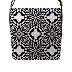 Tile Repeating Pattern Texture Flap Closure Messenger Bag (l) by Pakrebo