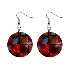 Abstract Depth Structure 3d Mini Button Earrings by Pakrebo